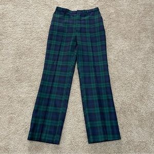 Lady Thomas Vintage Women’s High Rise Straight Leg Check Wool Trousers Size 6